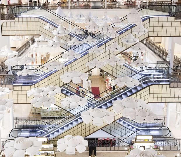 Rain Flowers and private salons at Bon Marché