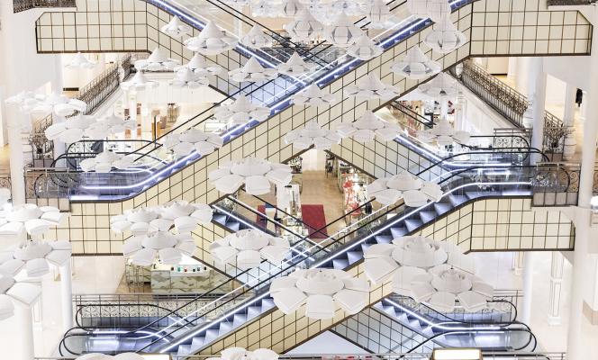 Rain Flowers and private salons at Bon Marché